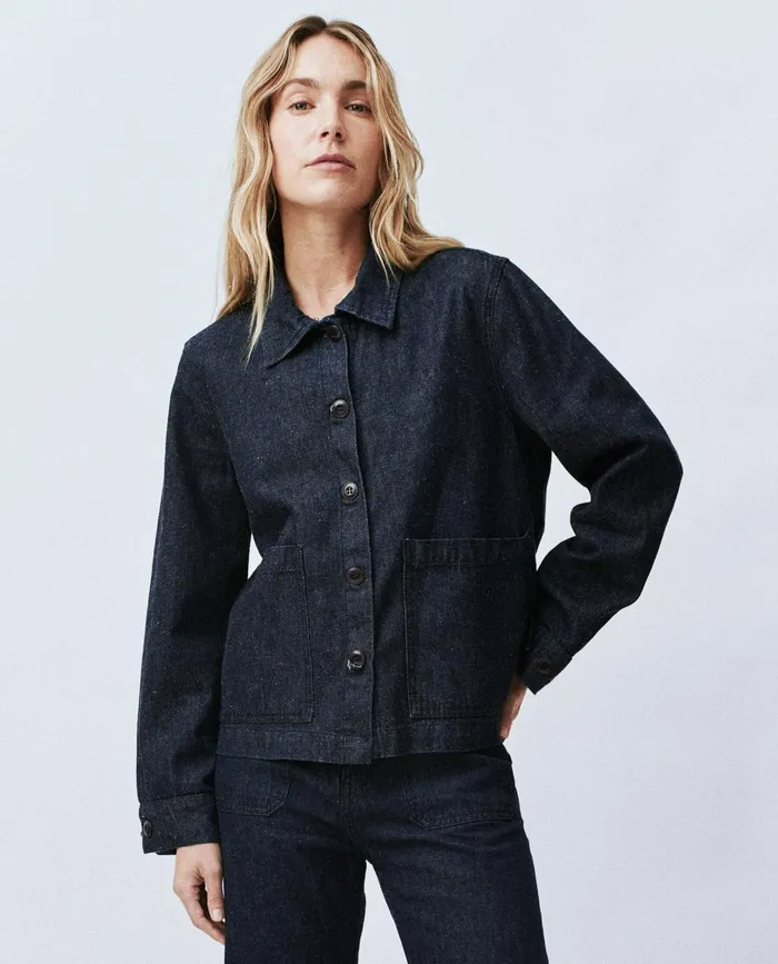 Jackets and Outerwear Women The Great The Chore Jacket Rinse Wash