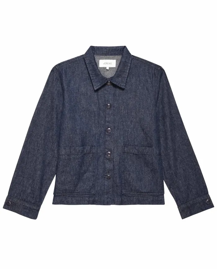 Jackets and Outerwear Women The Great The Chore Jacket Rinse Wash Jackets and Outerwear Women The Great The Chore Jacket Rinse Wash