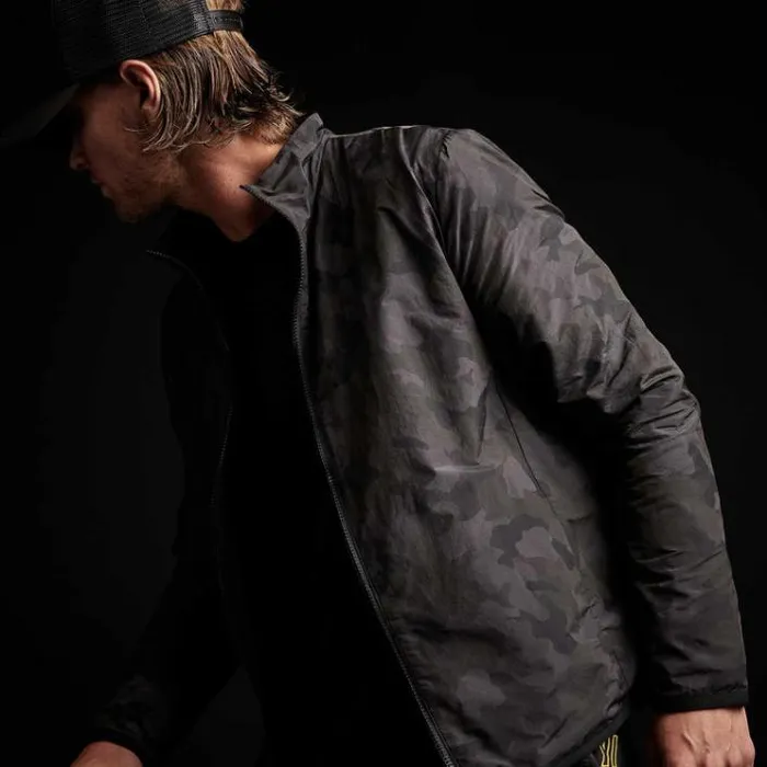 JacketsOuterwear Men James Perse Camo Cotton Nylon Windbreaker Dark Olive Camo