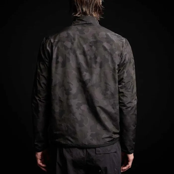 JacketsOuterwear Men James Perse Camo Cotton Nylon Windbreaker Dark Olive Camo