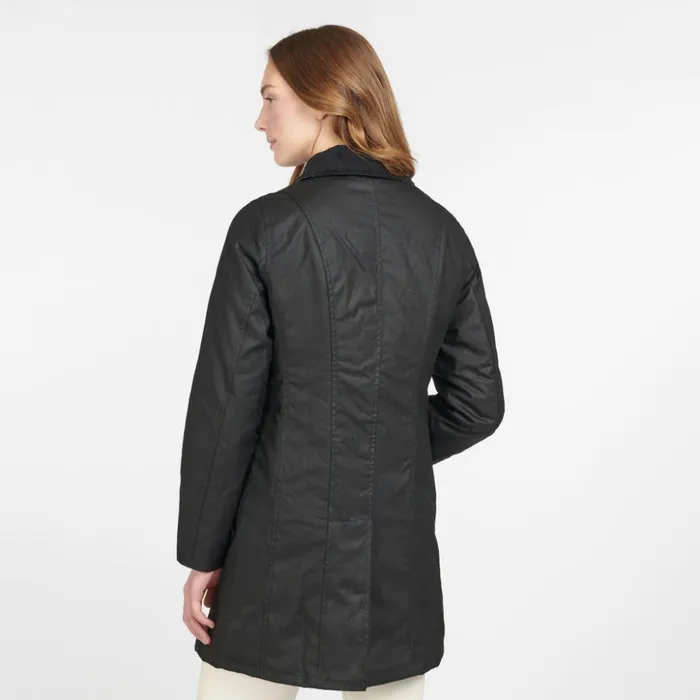 Jackets Women Orvis Barbour Belsay Waxed Cotton Jacket Black