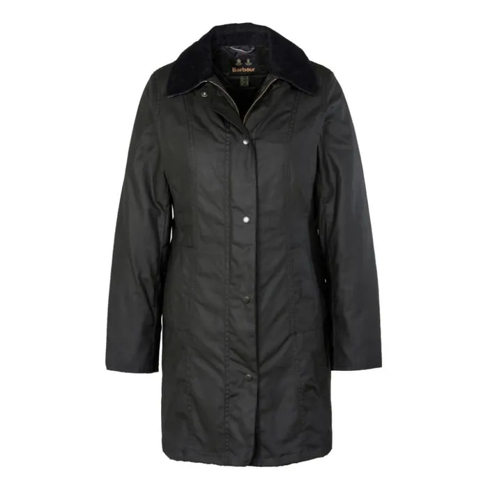 Jackets Women Orvis Barbour Belsay Waxed Cotton Jacket Black