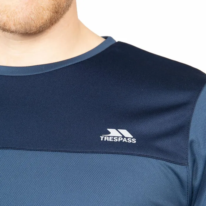 Jacob Active TShirt Navy Men Trespass Gym and Sports Tops