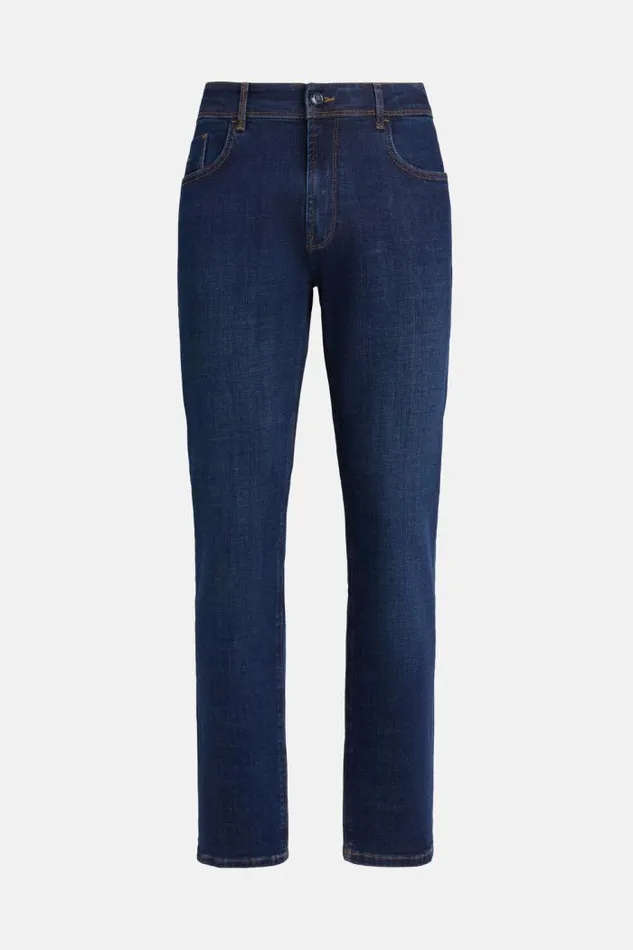 Jeans Men Boggi Milano Dark Blue Stretch Denim Jeans Indigo