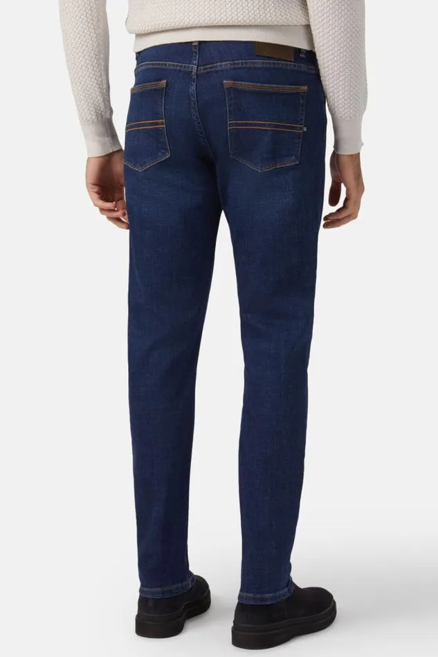 Jeans Men Boggi Milano Dark Blue Stretch Denim Jeans Indigo Jeans Men Boggi Milano Dark Blue Stretch Denim Jeans Indigo