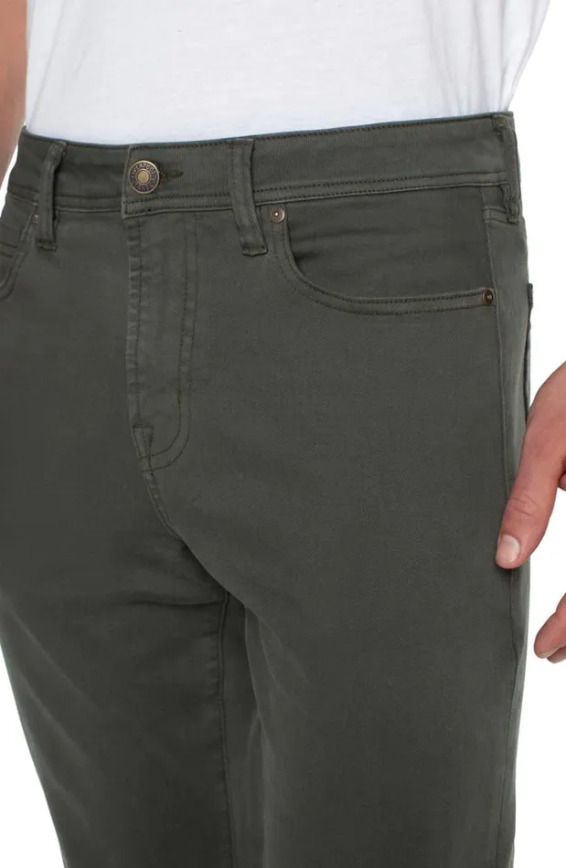 JEANS Men Liverpool Los Angeles KINGSTON MODERN STRAIGHT COLORED DENIM Bottle Green