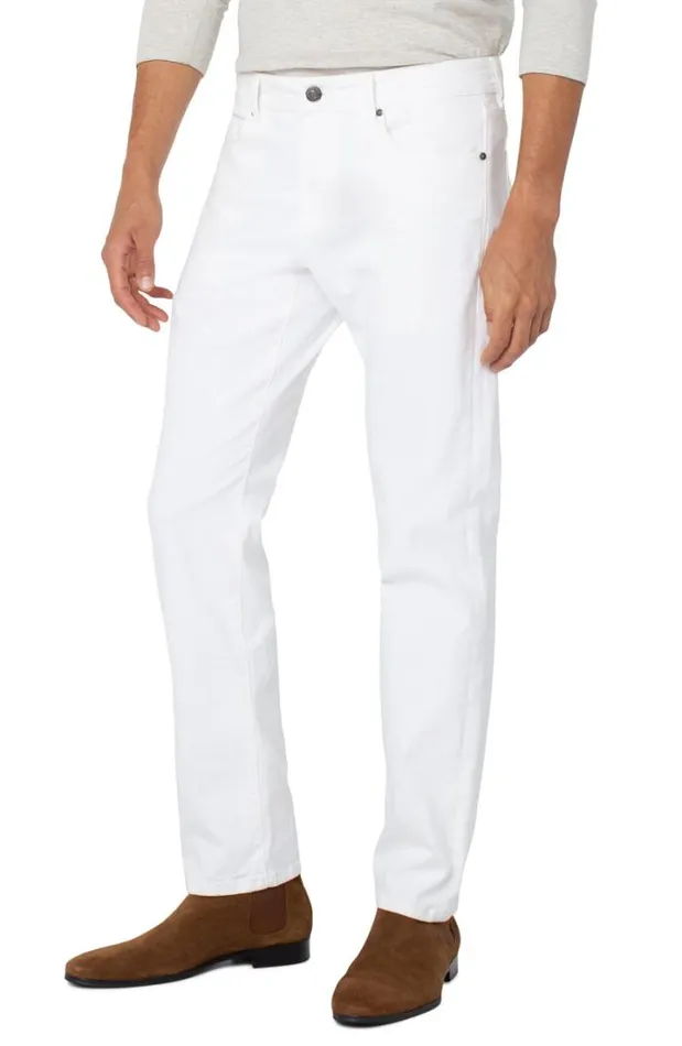 JEANS Men Liverpool Los Angeles KINGSTON MODERN STRAIGHT COLORED DENIM Porcelain