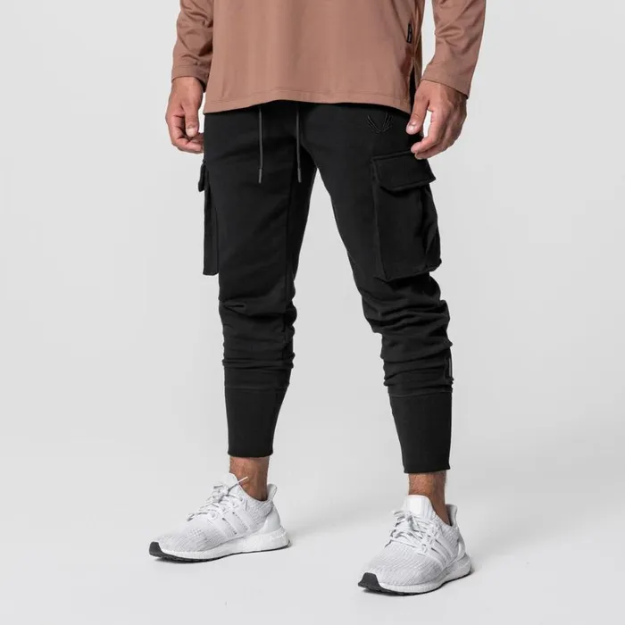 Joggers and Pants Men ASRV TechTerry Cargo High Rib Jogger Black