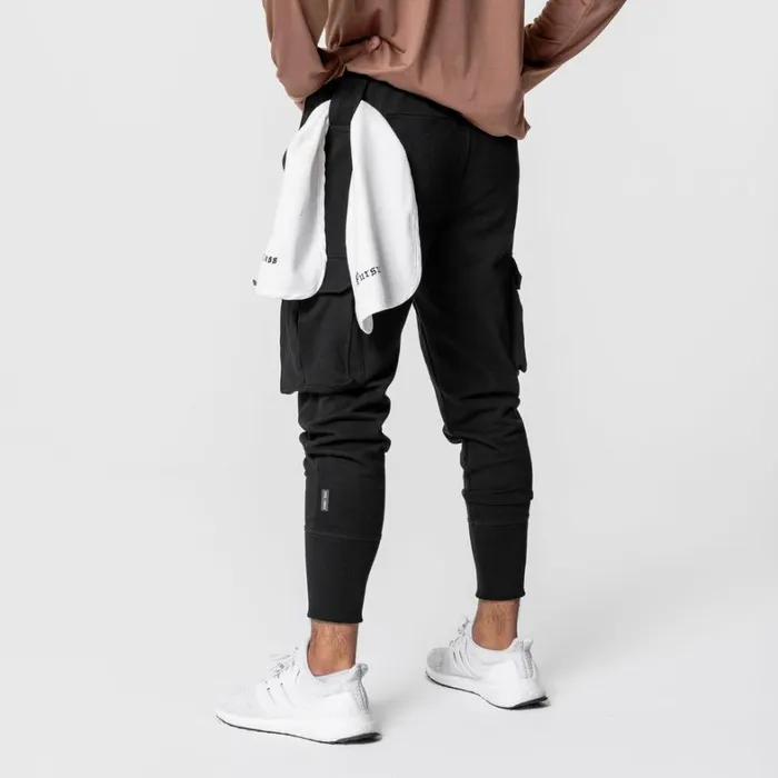 Joggers and Pants Men ASRV TechTerry Cargo High Rib Jogger Black
