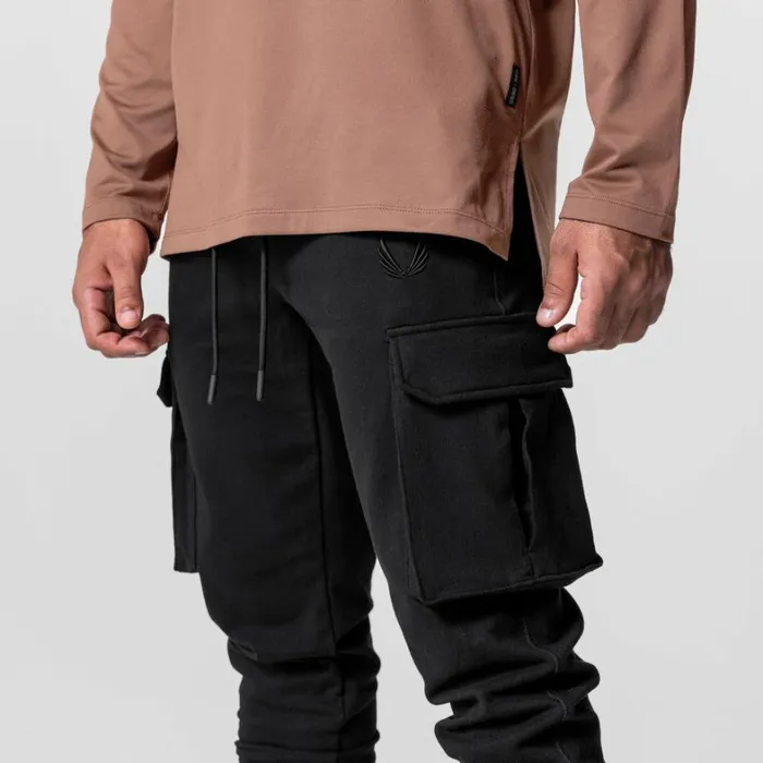 Joggers and Pants Men ASRV TechTerry Cargo High Rib Jogger Black