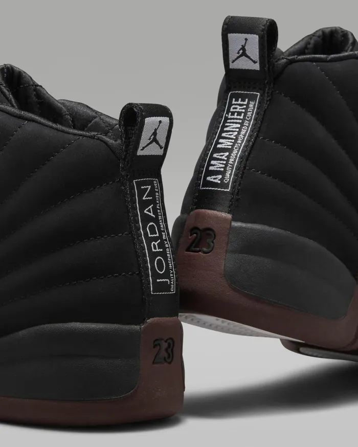 Jordan Kids Nike Jordan 12 X A Ma Manire Blackburgundy Crushblack