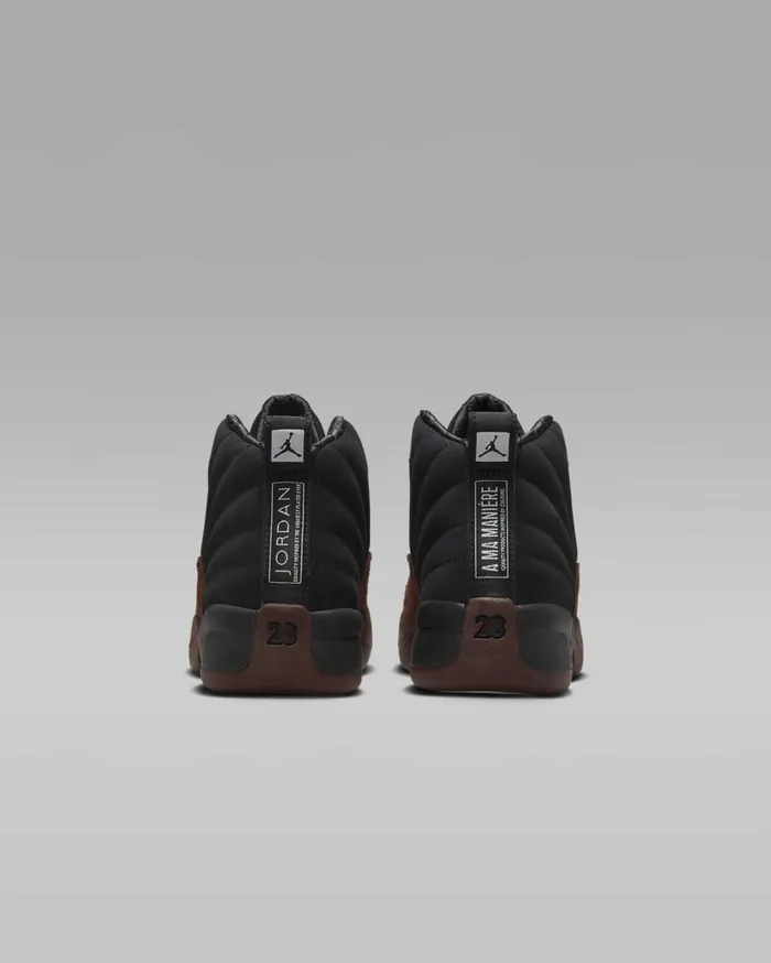 Jordan Kids Nike Jordan 12 X A Ma Manire Blackburgundy Crushblack
