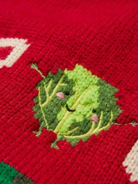 Jumpers and Knitwear Boys Joules Red Intarsia Knitted Festive Jumper