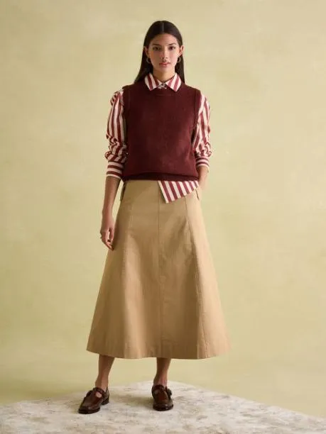 Jumpers and Knitwear Women Joules Burgundy Regular Fit Knitted Vest