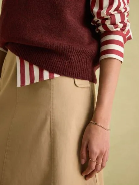 Jumpers and Knitwear Women Joules Burgundy Regular Fit Knitted Vest