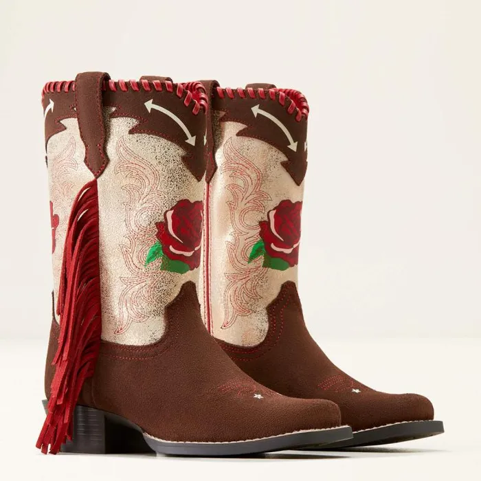 Kids Big Kids039 Footwear Ariat Futurity Fringe Rodeo Quincy Western Boot Chocolate Suederange Riding Ruby Kids Big Kids039 Footwear Ariat Futurity Fringe Rodeo Quincy Western Boot Chocolate Suederange Riding Ruby