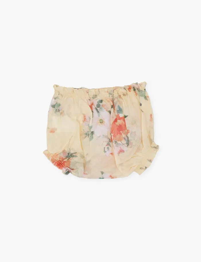 Kids Clothing Zimmermann Everley Bloomer Yellow Watercolour Floral