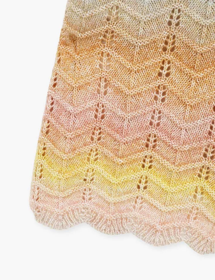 Kids Clothing Zimmermann Tallow Chevron Knit Short Multi