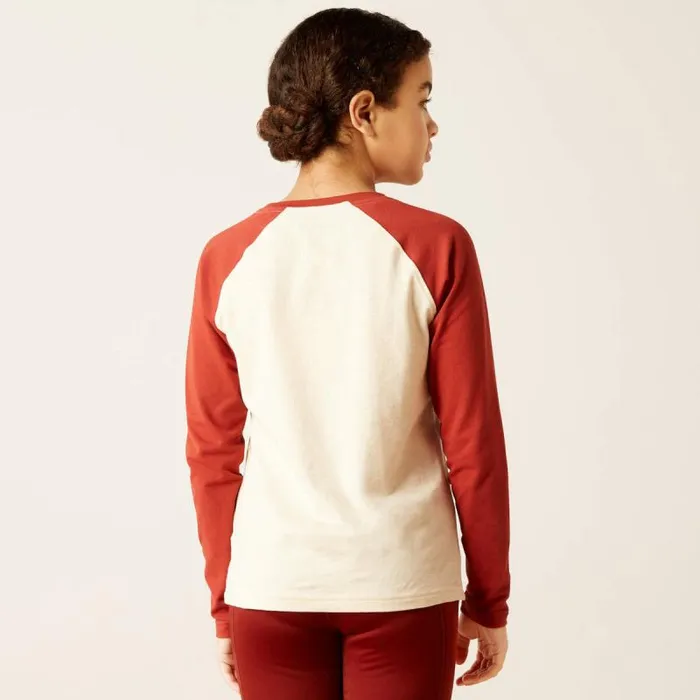 Kids English Riding Clothing Ariat Dala Horses TShirt Oatmeal Heather
