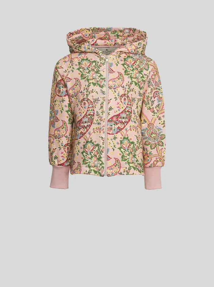 Kids Etro Topwear Floral Sweatshirt For Children Multicolour
