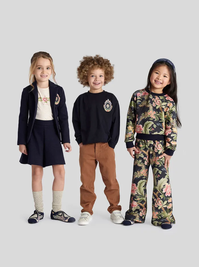 Kids Etro Trousers Shorts And Skirts Floral Trousers For Children Navy Blue Kids Etro Trousers Shorts And Skirts Floral Trousers For Children Navy Blue