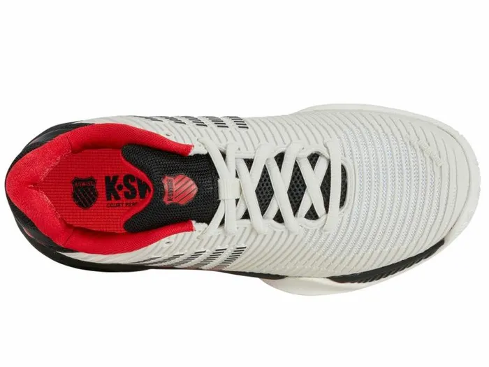 Kids KSwiss Teens 816 Years HYPERCOURT EXPRESS 2 Bright Whitestretch Limohigh Risk Red