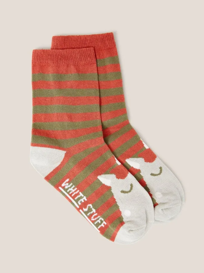 Kids White Stuff Socks Unicorn Socks Mid Red