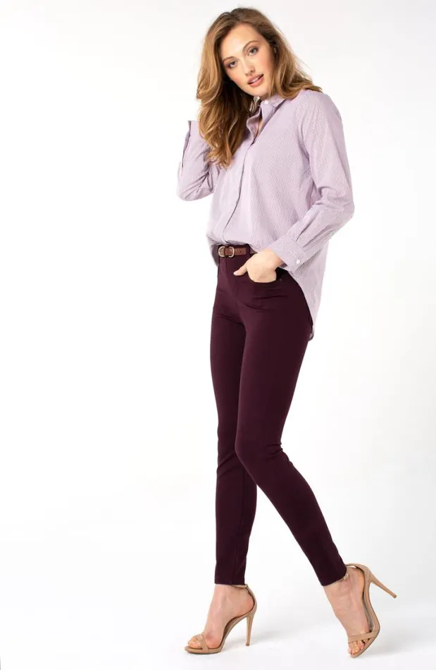 KNIT PULLONS Women Liverpool Los Angeles THE GIA GLIDER STRETCH KNIT Aubergine