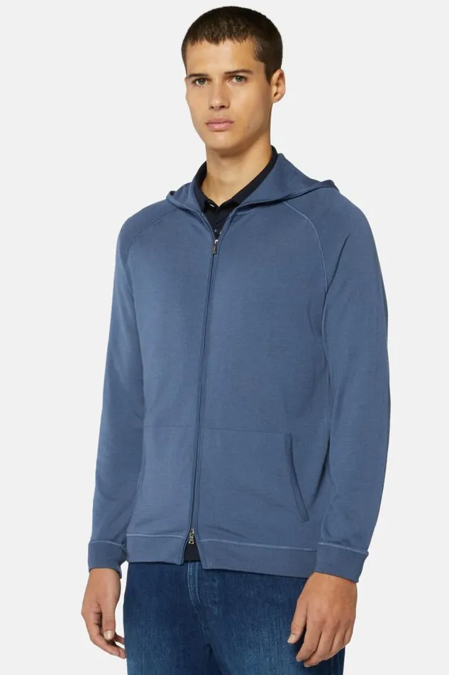 Knitwear Men Boggi Milano Air Force Blue Merino Wool FullZip Hoodie Airblue Knitwear Men Boggi Milano Air Force Blue Merino Wool FullZip Hoodie Airblue
