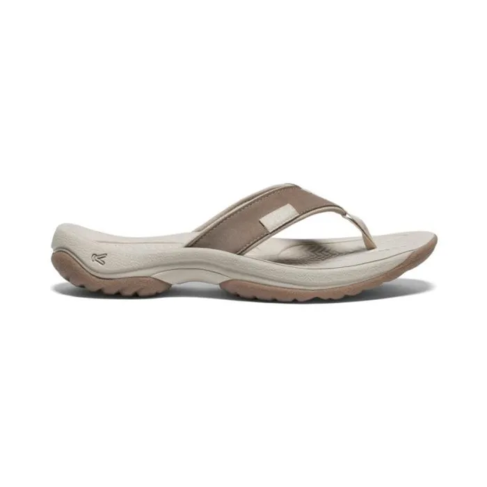 Kona Flip BrindleSilver Birch Leather FlipFlop Women KEEN Casual