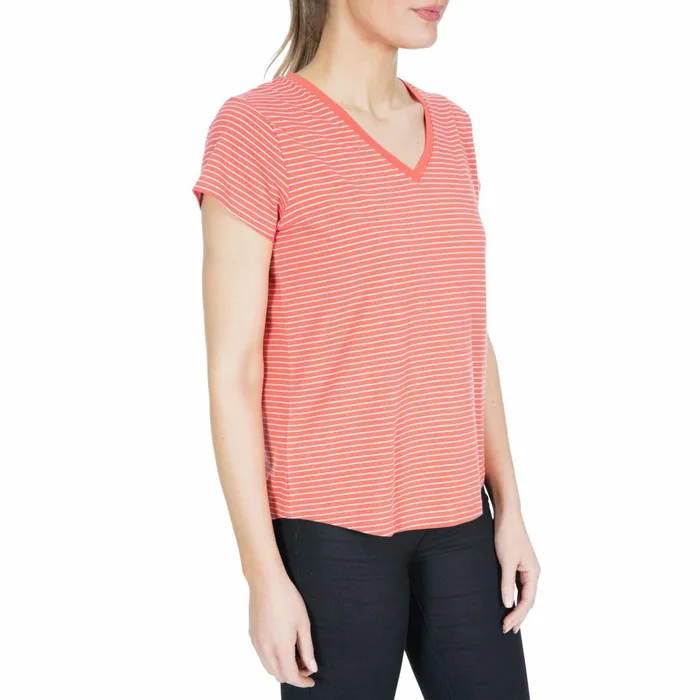 Konnie VNeck TShirt Peach Stripe Women Trespass TShirts
