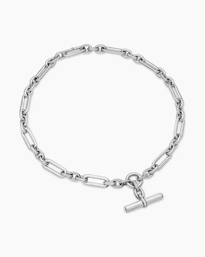 Lexington Chain Necklace In Sterling Silver With Diamonds 98mm Women David Yurman Chain Lexington Chain Necklace In Sterling Silver With Diamonds 98mm Women David Yurman Chain