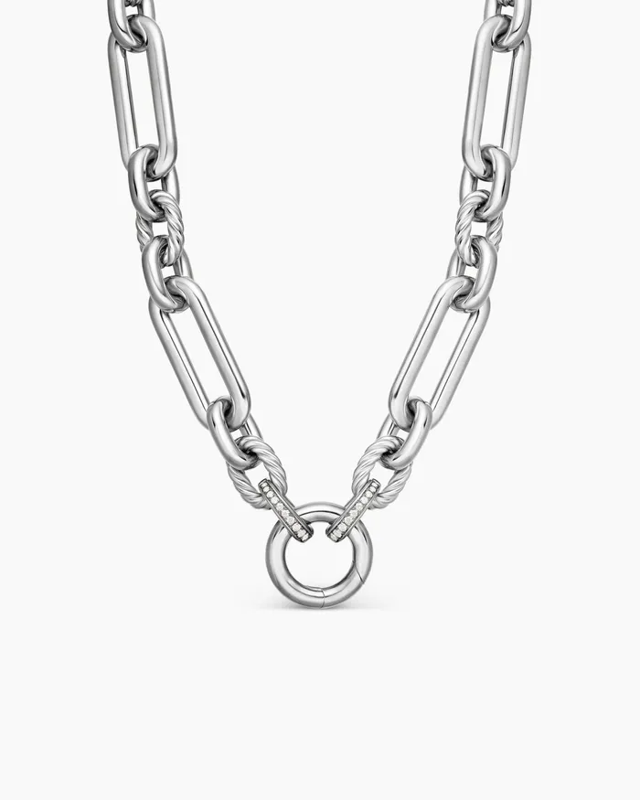 Lexington Chain Necklace In Sterling Silver With Diamonds 98mm Women David Yurman Chain Lexington Chain Necklace In Sterling Silver With Diamonds 98mm Women David Yurman Chain