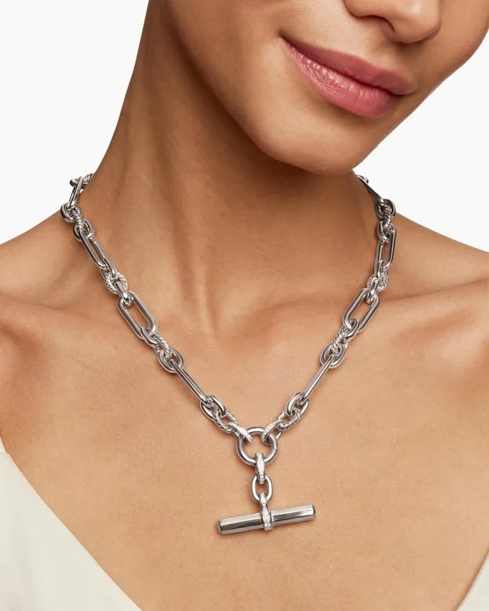 Lexington Chain Necklace In Sterling Silver With Diamonds 98mm Women David Yurman Chain Lexington Chain Necklace In Sterling Silver With Diamonds 98mm Women David Yurman Chain