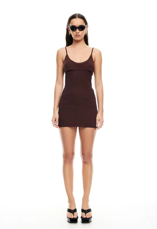 Lioness Fashion BELLA MINI DRESS Chocolate Women Dresses