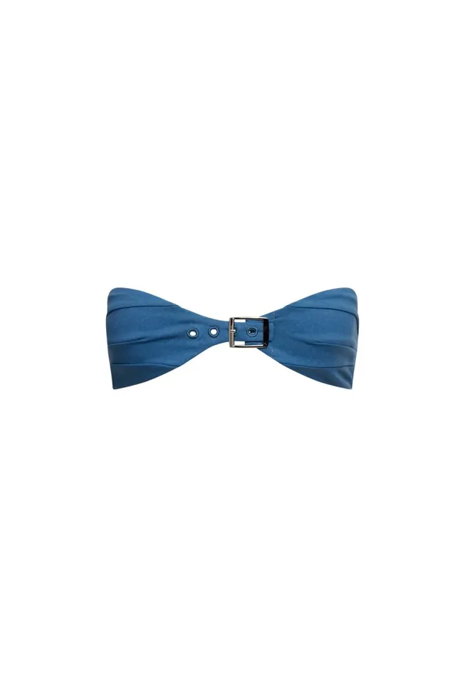 Lioness Fashion CLAUDIA BANDEAU Denim Blue Women Tops