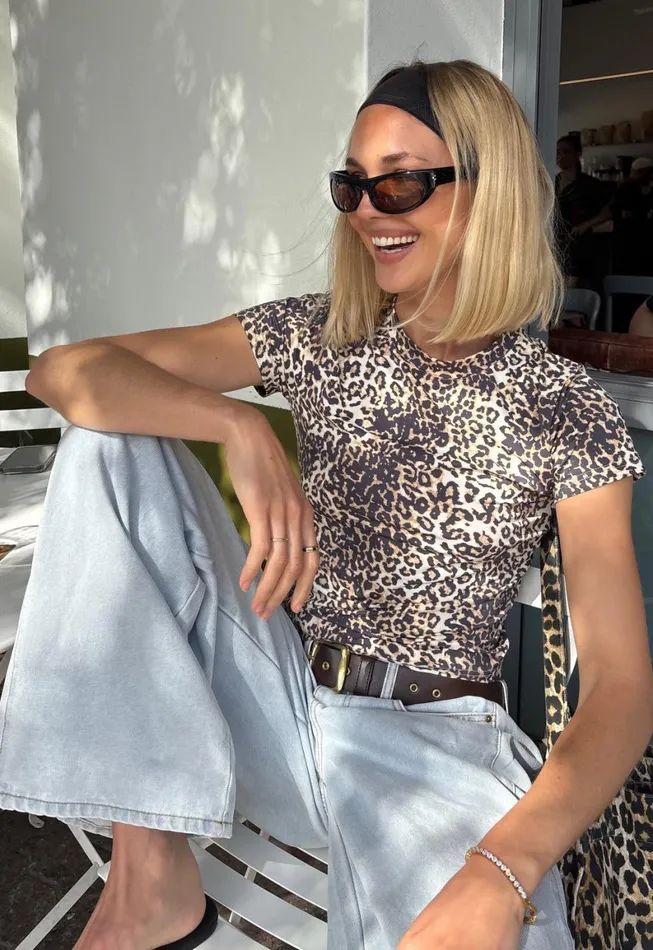 Lioness Fashion CLUBHOUSE TEE Leopard Fade Women Tops Lioness Fashion CLUBHOUSE TEE Leopard Fade Women Tops