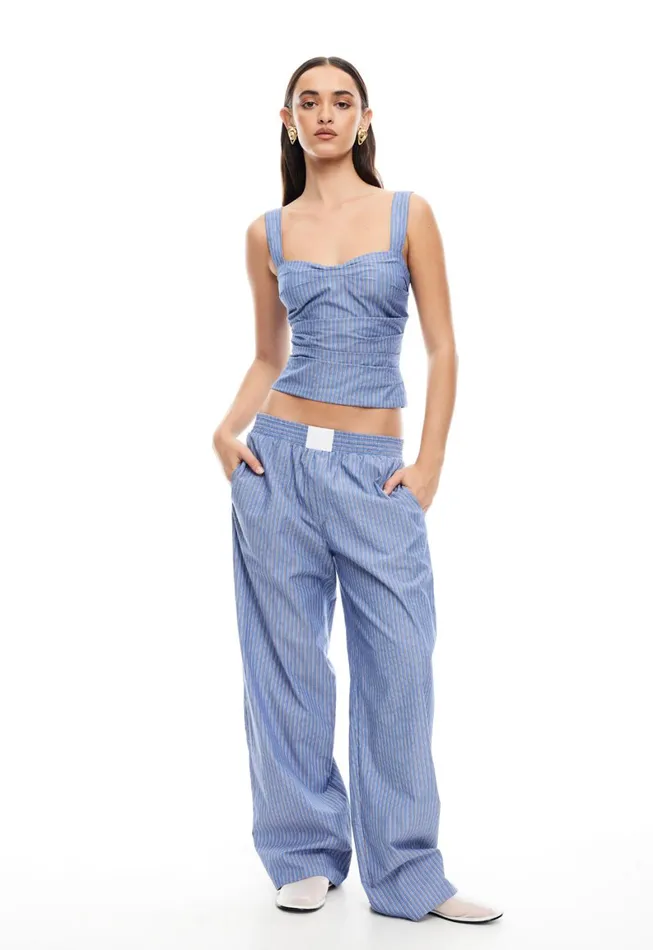 Lioness Fashion COBAIN CORSET Navy Stripe Women Sets and Coords Lioness Fashion COBAIN CORSET Navy Stripe Women Sets and Coords