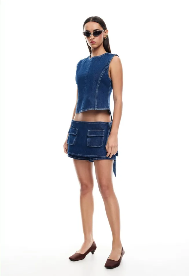 Lioness Fashion COUNTRYSIDE SKORT Blue Denim Women Skirts
