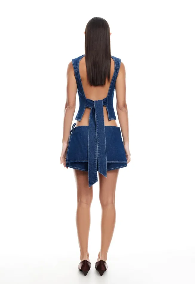 Lioness Fashion COUNTRYSIDE SKORT Blue Denim Women Skirts