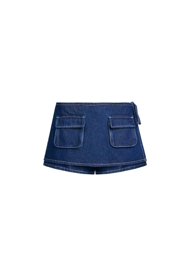 Lioness Fashion COUNTRYSIDE SKORT Blue Denim Women Skirts