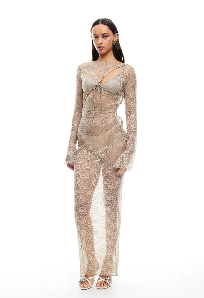 Lioness Fashion FEVER LACE MAXI DRESS Sage Women Dresses