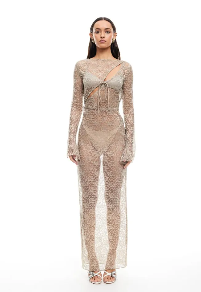 Lioness Fashion FEVER LACE MAXI DRESS Sage Women Dresses Lioness Fashion FEVER LACE MAXI DRESS Sage Women Dresses