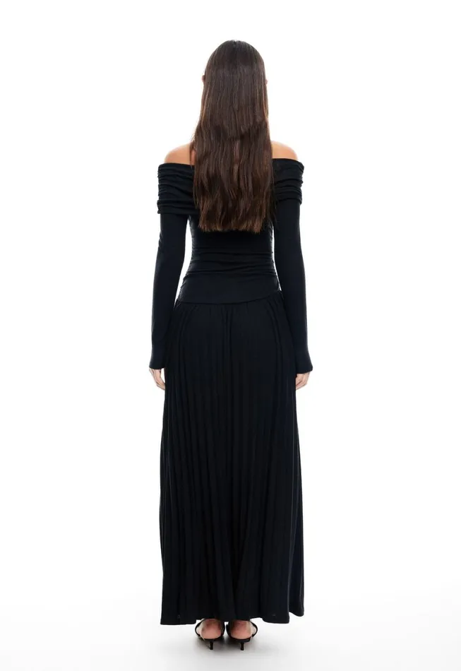 Lioness Fashion FIELD OF DREAMS LONG SLEEVE MAXI Onyx Women Field Of Dreams