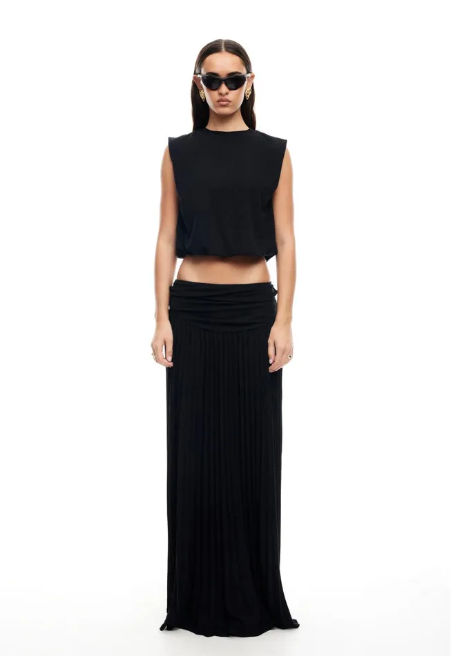 Lioness Fashion FIELD OF DREAMS MAXI SKIRT Onyx Women Skirts Lioness Fashion FIELD OF DREAMS MAXI SKIRT Onyx Women Skirts