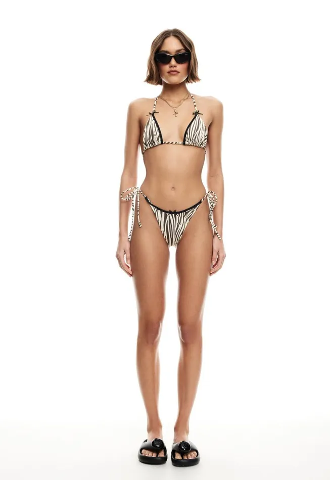Lioness Fashion GISELE TIE TOP Zebra Women Tops