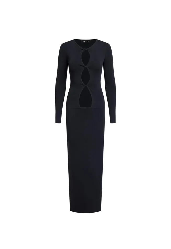 Lioness Fashion HOMECOMING LONG SLEEVE MAXI DRESS Onyx Women Dresses