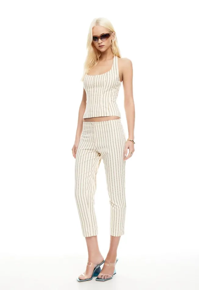 Lioness Fashion LES DEUX CAPRI Cream Stripe Women Sets and Coords Lioness Fashion LES DEUX CAPRI Cream Stripe Women Sets and Coords