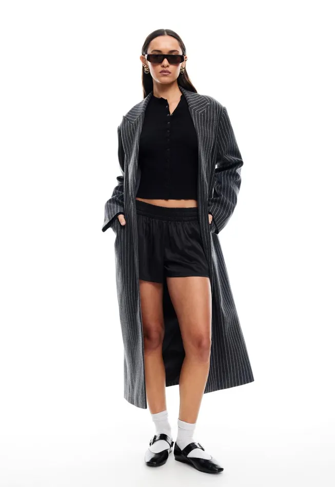 Lioness Fashion OLSEN COAT Onyx Pinstripe Women Outerwear
