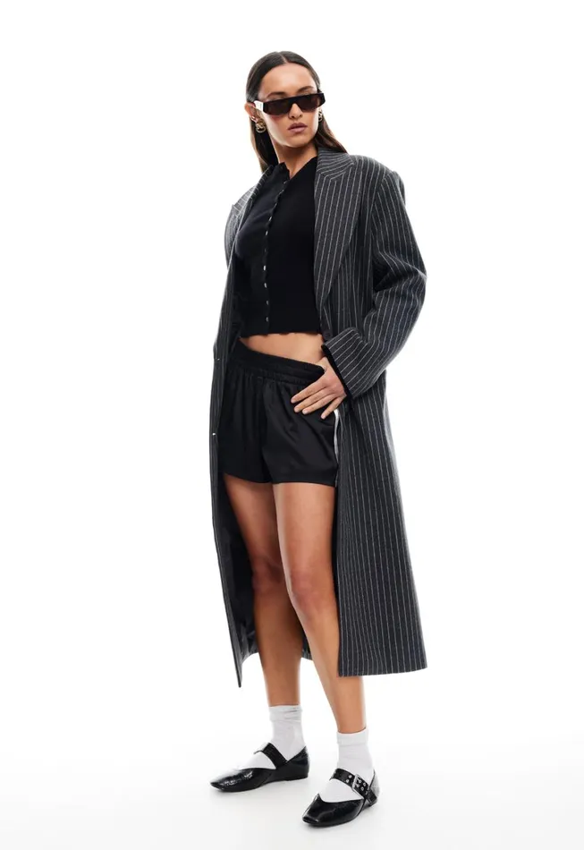 Lioness Fashion OLSEN COAT Onyx Pinstripe Women Outerwear